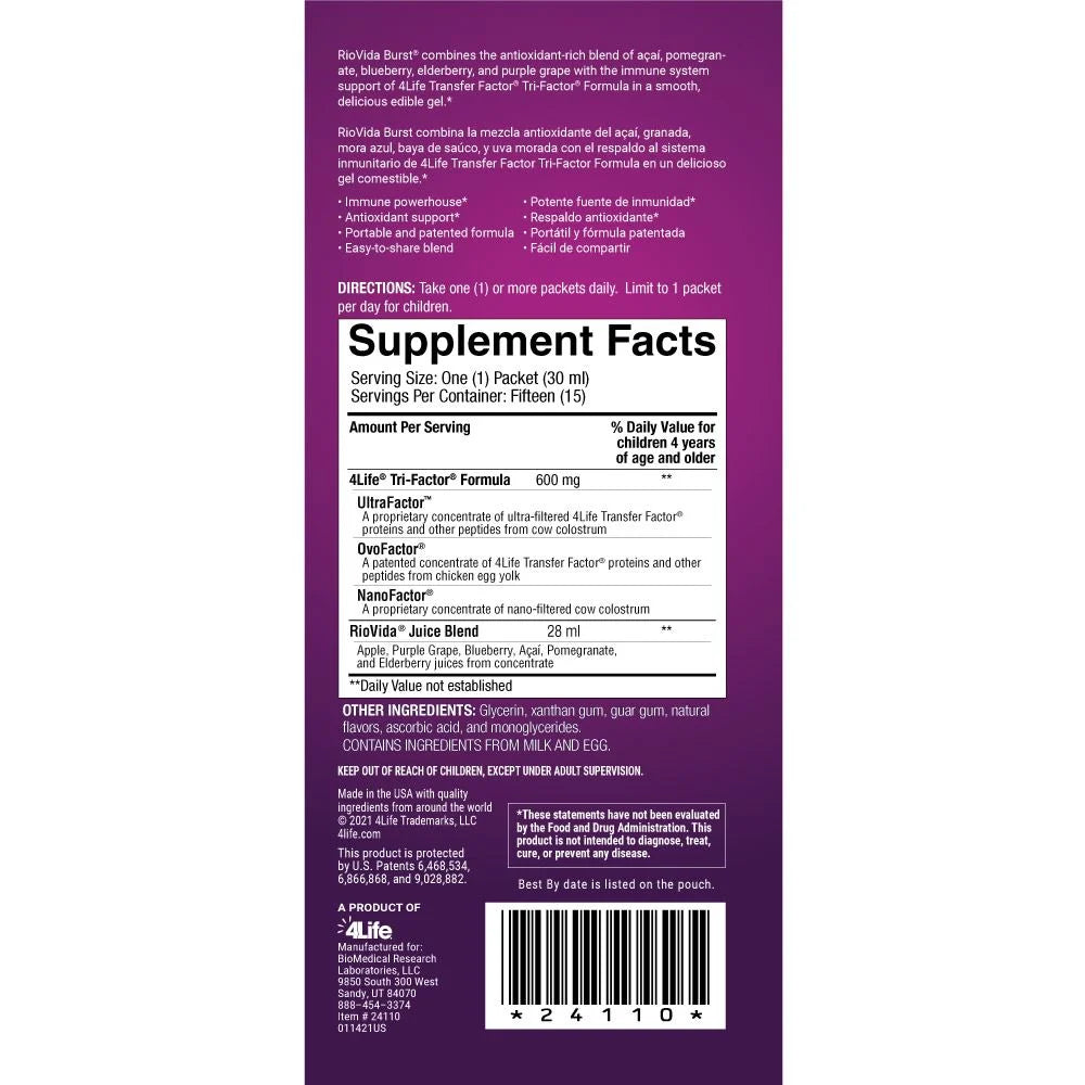 RioVida Burst Tri-Factor Formula