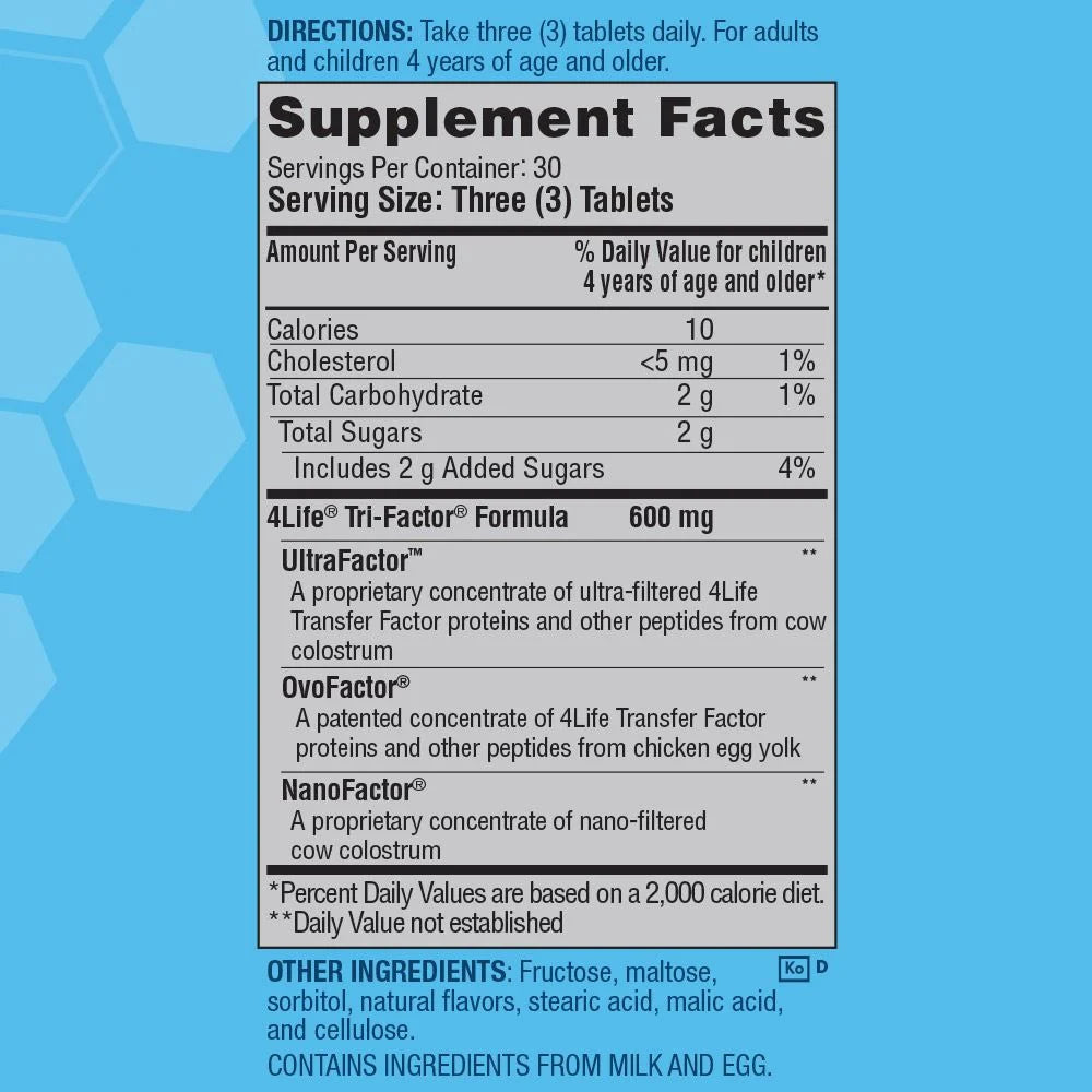 Transfer Factor Chewable Tri-Factor Formula
